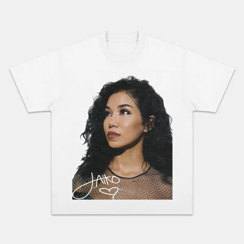 Signature Jhene Aiko Cotton Shirt, Stylish Graphic Tee for Menswear and Womenswear