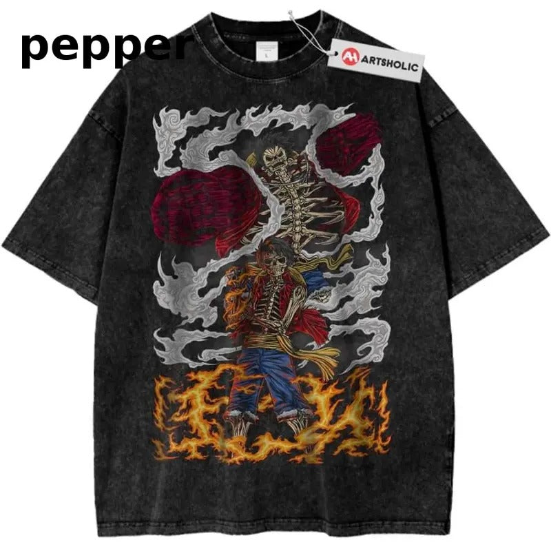 Skeleton Monkey D Luffy Shirt, One Piece Shirt, Anime Shirt, Vintage T-Shirt