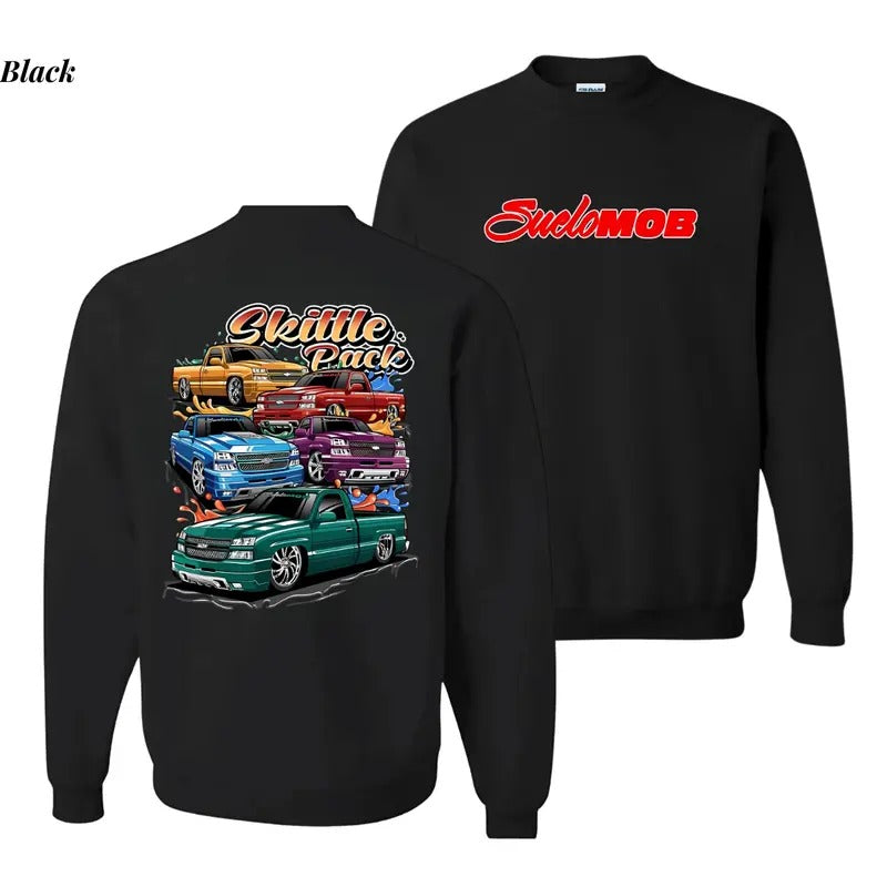 Skittle Pack Car Lover Sweatshirt, Automotive Graphic Sweatshirt, Car Enthusiast Apparel, Unisex Cotton Casual Top for Men