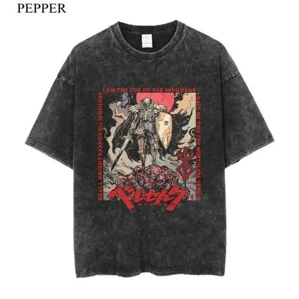 Skull Knight Vintage T-Shirt, Anime Manga Unisex T-Shirt, Gift For Him Menswear Top