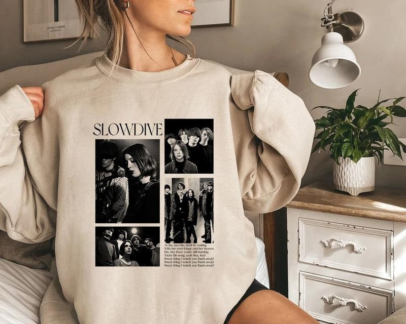 Slowdive vintage Sweatshirt, Slowdive Tour Sweatshirt, Souvlaki Graphic Retro Sweatshirt