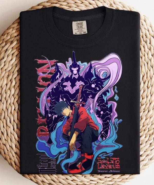 Solo Leveling Shirt, Jin Woo Beru Anime Shirt, Anime Gifts, Japanese Manga T shirtstyle{n002}2