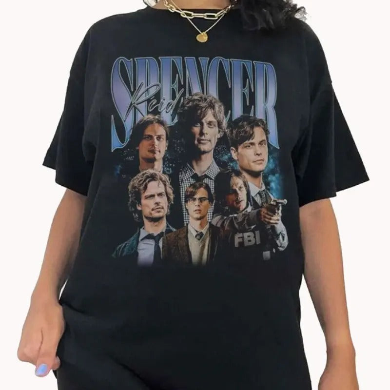 Spencer Reid Shirt, Dr Spencer Reid Criminal Minds T-Shirt, Spencer Reid Merch Shirt, Gift For Fans, Vintage Graphic Tees, shirt for women, Top Womenswear