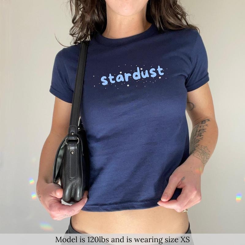 Stardust Baby Tee Cute Music Shirt Stars Trendy Shirt For Women Custom Concert Shirt Graphic Shirt Gifts For Her