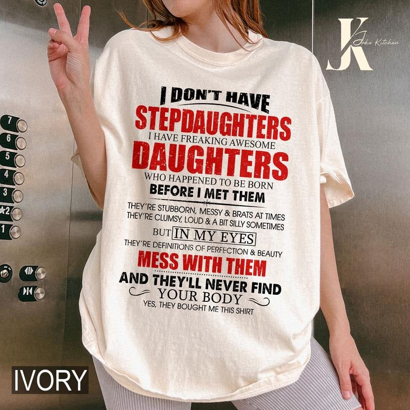 Stepdad Shirt, Fathers Day Gifts - For Stepdad, Bonus Dad Shirt From Daughter, Funny Gifts For Bonus Dad, Father's Day Shirts, Classic Unisex T-Shirt, Gifts - For Bonus Dad, Short Sleeve Tee Shirt, Gifts Ideas For Men, Gifts For Birthday