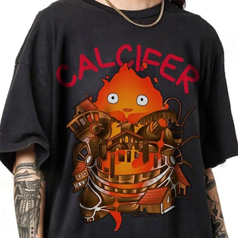 Studio Ghibli Shirt, Calcifer Hoodie, Calcifer Shirt, Anime Gift, Ghibli Anime Fan, Ghibli, Calcifer Sweatshirt, Anime Shirt Sweatshirt, Hoodie, Comfort Colors
