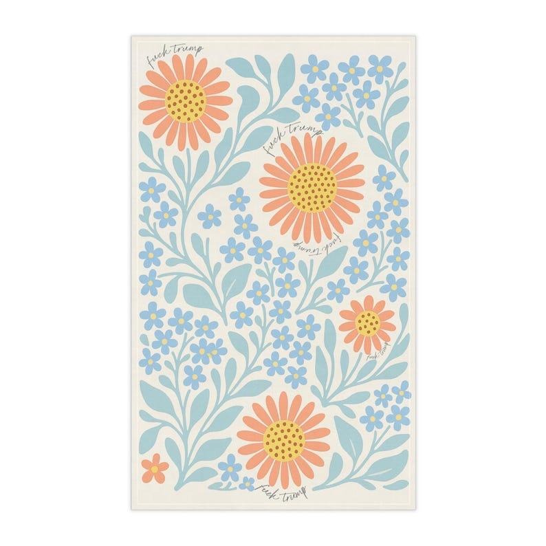 Subtle F*ck Trump Hand Towel, Funny Political Home Decor, Kitchen Towel, Home Accessory Humor, Sarcastic Liberal Gift, FDT Towel