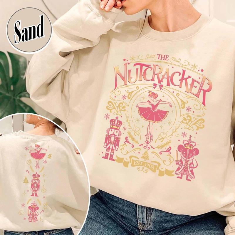 Sugar Plum Fairy Sweatshirt, Christmas Ballet Outfit, Funny Ballet Sweatshirt, Cottagecore Gift, Ballerina Doll, Christmas Party Sweatshirt, Christmas Gift