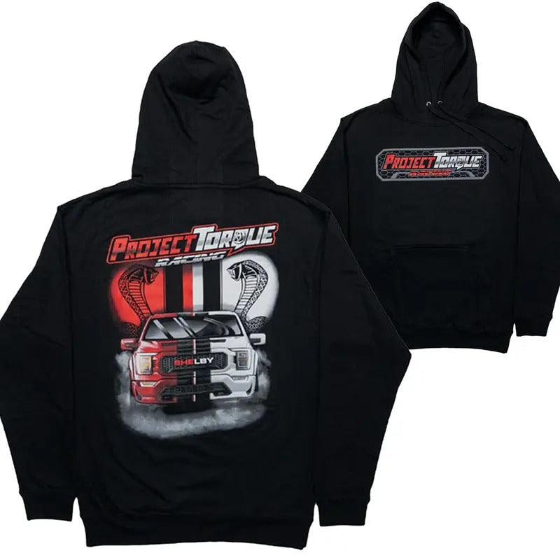 Super Snake Shelby Hoodie, Racing Graphic Shirt for Supercar Enthusiasts, Unisex Cotton Casual Top for Men