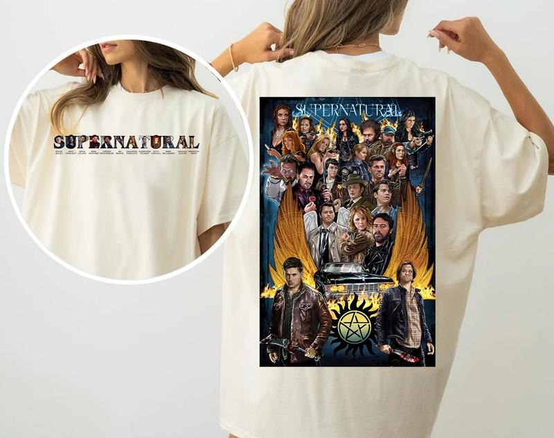 Supernatural T Shirt,Supernatural Vintage T Shirt Fashion Cotton, Full Colors, Full Sizes, For Men, For Women