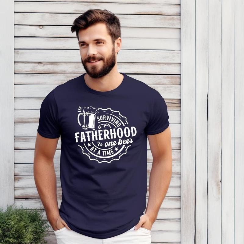 Surviving Fatherhood One Beer At A Time Shirt Fatherhood Shirt Funny Father Shirt Husband Shirt Gift For Dad Fathers Day Gift TK43GD