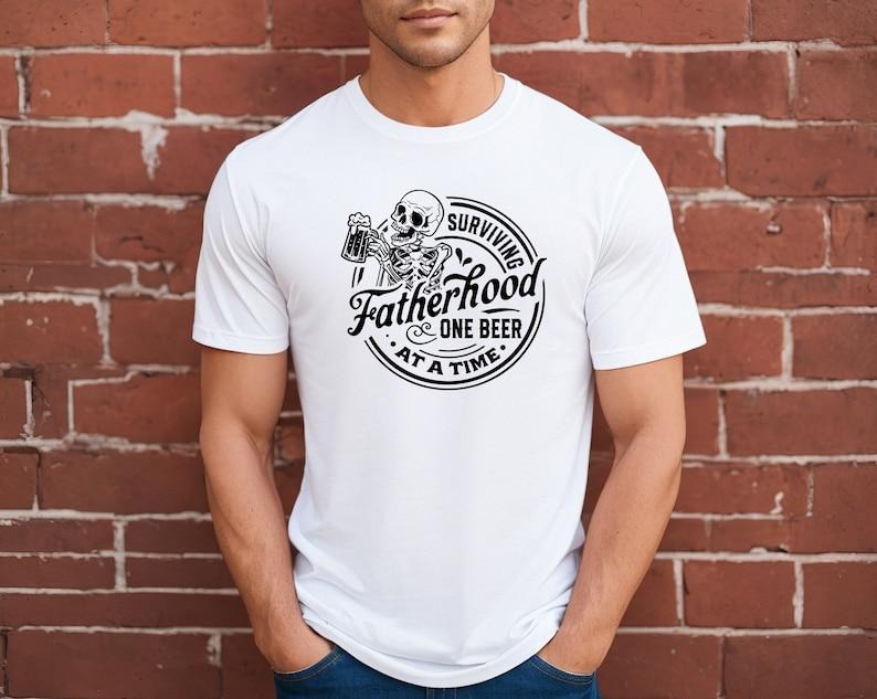 Surviving Fatherhood One Beer At A Time Shirt, Father's Day Gift, Funny Dad Shirt, Gift For Dad, Beer Lover Dad Shirt ,Dad Is Legend
