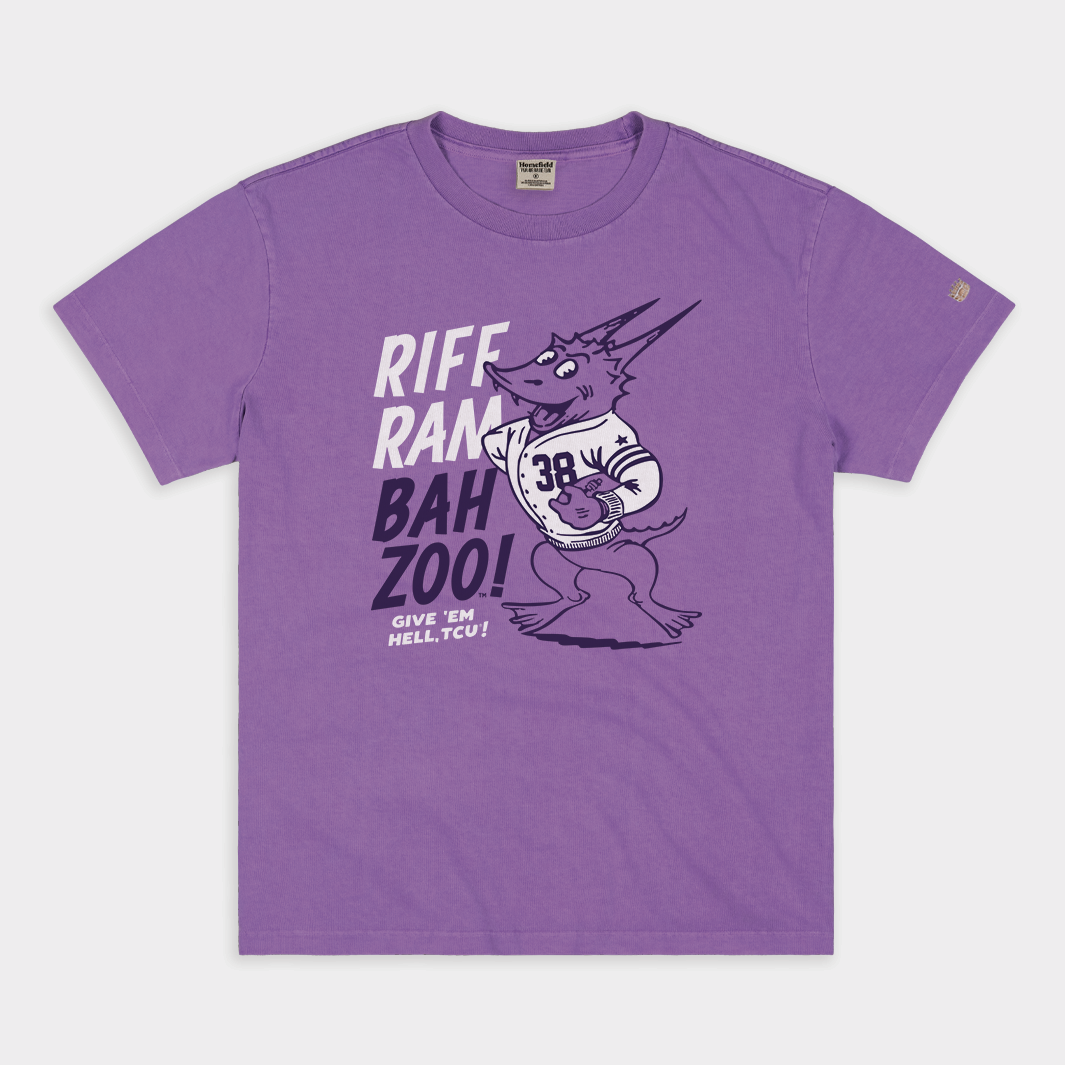 Riff Ram Bah Zoo TCU Cheer Vintage Heavyweight Tee Style001