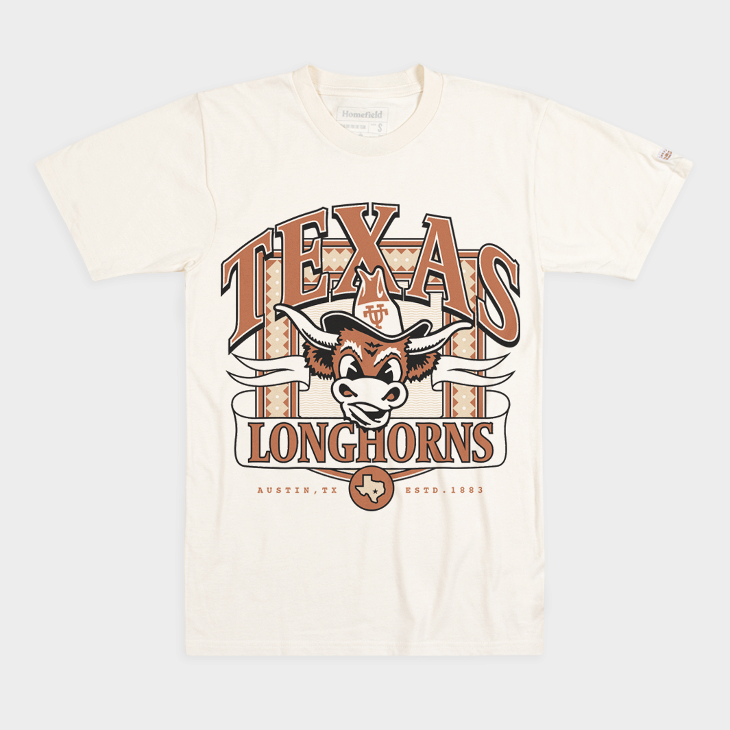 Texas Longhorns Vintage Logo Estd. 1883 Tee Style001