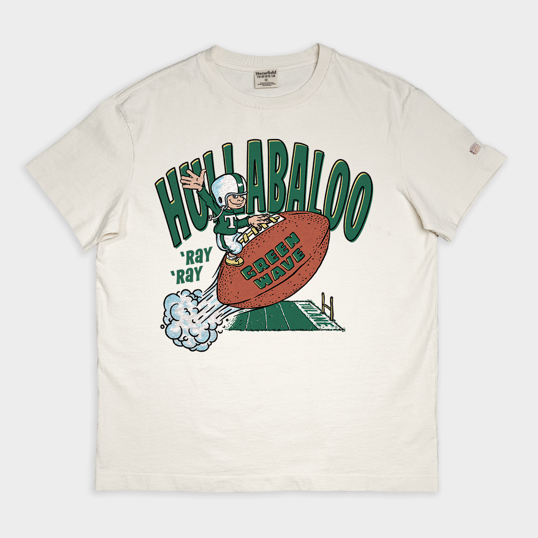 Tulane Green Wave Football Hullabaloo Vintage Heavyweight Tee Style001