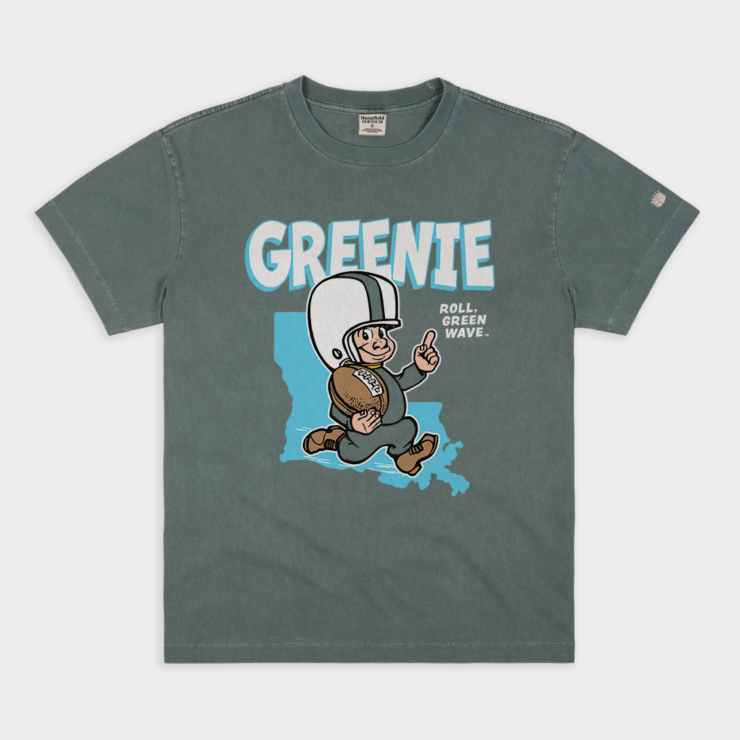 Tulane Green Wave Greenie Vintage Heavyweight Tee Style001