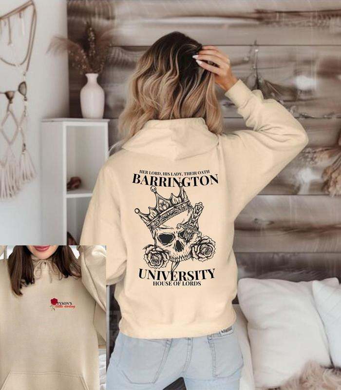 TYSON'S Little Darling Hoodie, LORDS Series, LORDS, Bookish Merch, Books, Dark Romance, Booktok, The Sacrifice, Barrington University Unisex Soft Comfort Crewneck Pullover Long Sleeves Graphic Fabric Sweater