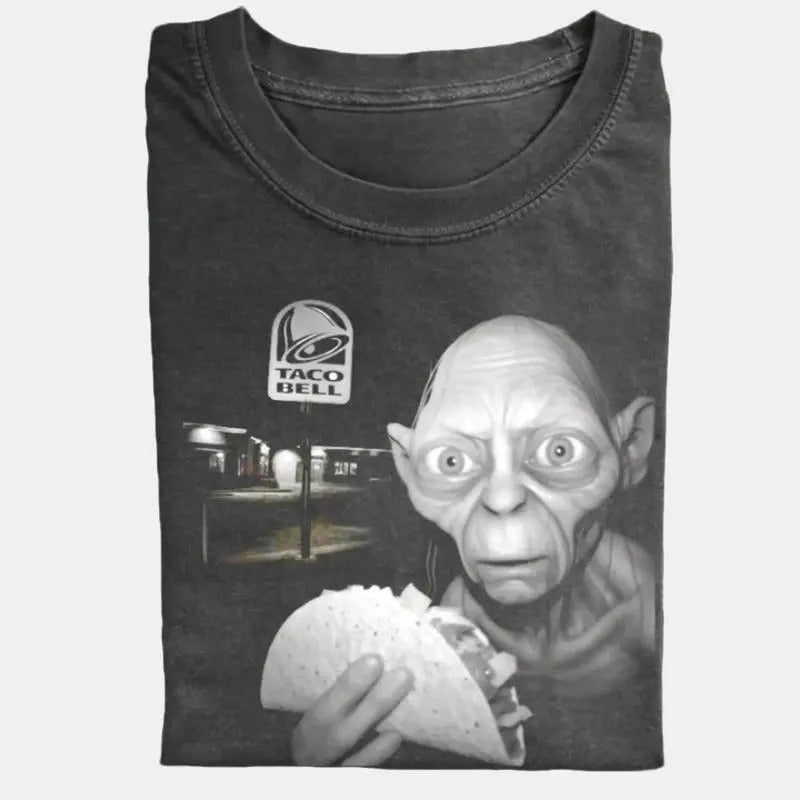 Taco Bell Gollum T-Shirt, Funny LOTR Shirt, Unisex Tee, Hilarious Taco Lover's Gift