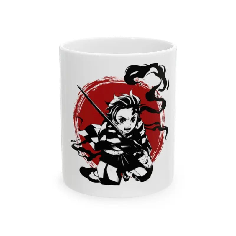 Tanjirp Kamado Mug, Demon Slayer Accent Mug, Anime Ceramic Mug, Anime Gift, Anime Lover Gift