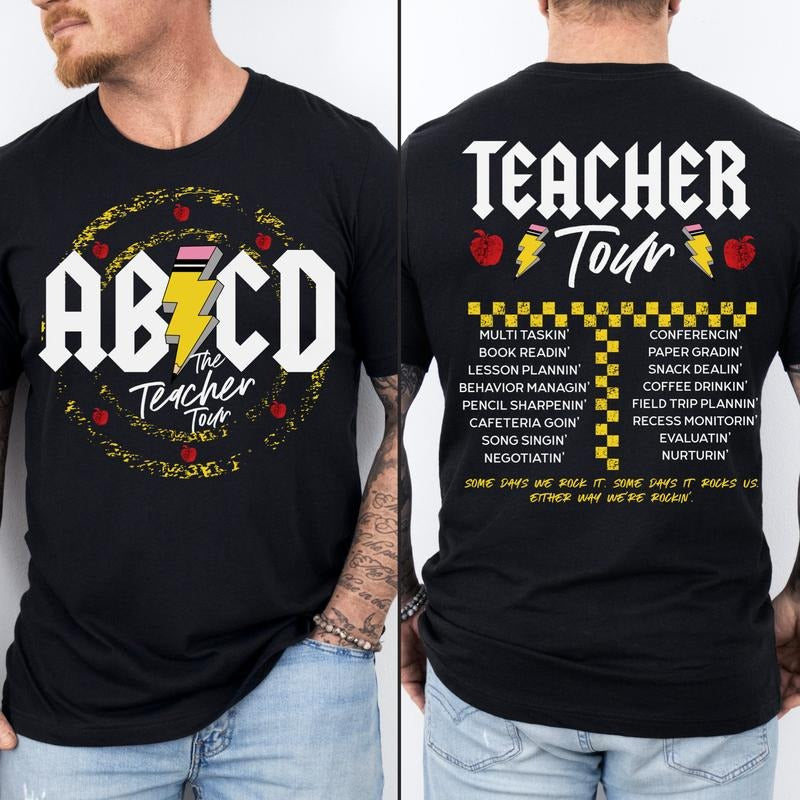 Teacher Shirt Abcd Teacher Tour Shirt Back To School Shirt End Of Year Shirt Teacher Gift Kindergarten Teacher Shirt Elementary School TK43GN