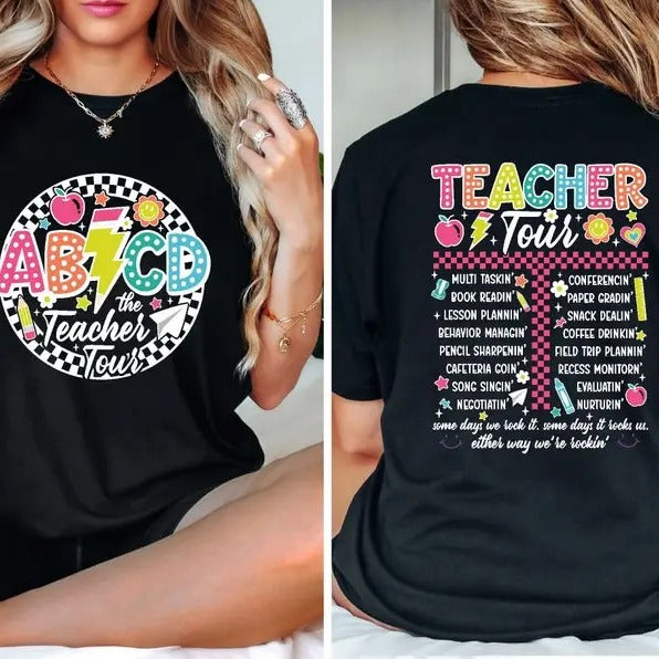 Teacher Shirt, ABCD Teacher Tour Shirt, Back To School t-Shirt, End of Year Shirt, Teacher Gift, Kindergarten Teacher Shirt, Elementary School  T-shirt, sweater and Hoodie