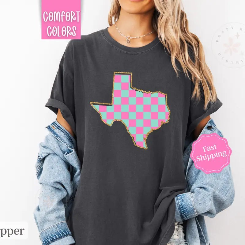 Texas Shirt Comfort Colors, Women's Oversized Graphic Tee