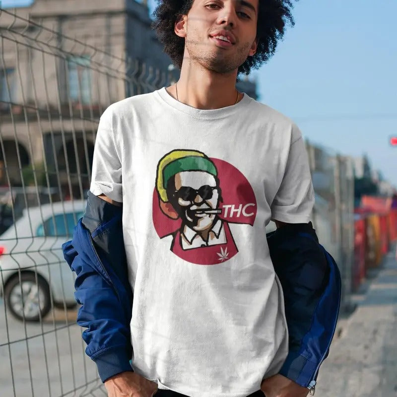 Thc Kfc Tee   Shirt T-shirt  Funny Pot  Mens Gift Molecule Leaf Medicine Legalize