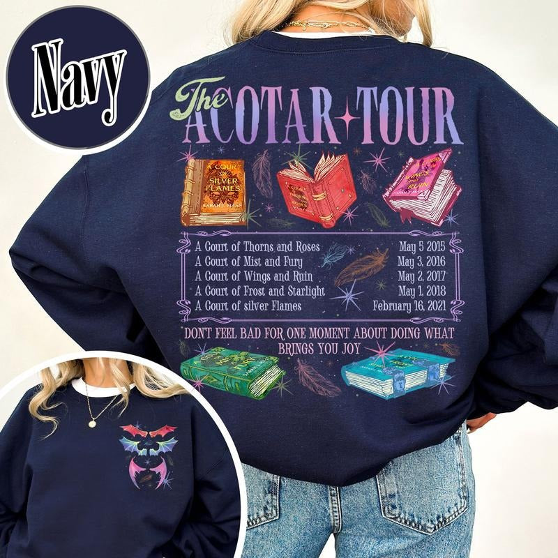 The ACOTAR Tour Sweatshirt, Fan of Acotar Series Two Sided Sweatshirt, the Bat Boys Sweatshirt, Velaris Book Lover Sweatshirt, Sjm Inspired Sweatshirt, Gift for Bookish