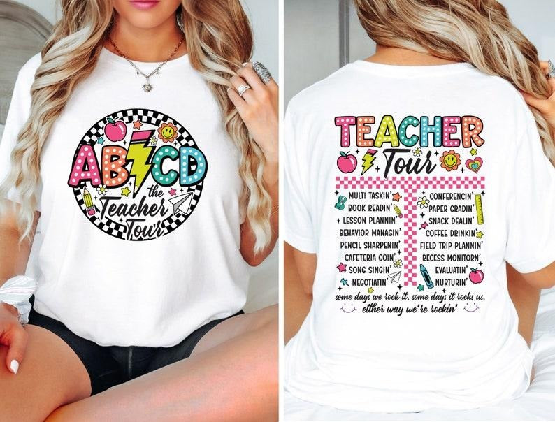 The Back To School Tour Shirt, Retro Teacher Tour Shirt, ABCD Teacher Shirts, First Day Of School Teacher Shirt, Teacher Gift, Teacher Team  T-shirt, sweater and Hoodie