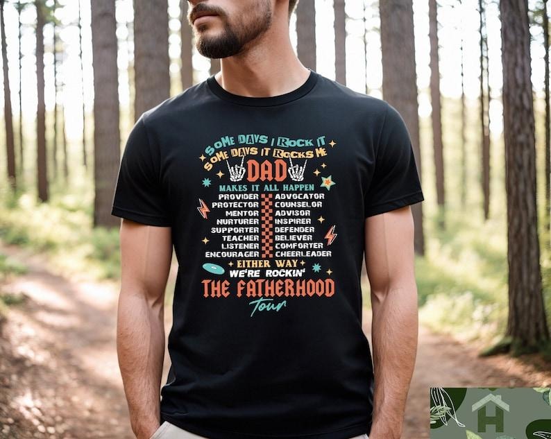 The Fatherhood Tour Shirt, Some Days I Rock It Dad Tee, Gift For Dada, Fatherhood Shirt, Father's Day Shirt, Dad Sweatshirt
