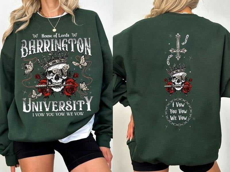 The LORDS Series Sweatshirt, Barrington University Hoodie, The Ritual Shirt, Dark Romance Book Club, Smut Gift, House Of Lords Unisex Soft Comfort Crewneck Pullover Long Sleeves Graphic Fabric Sweater