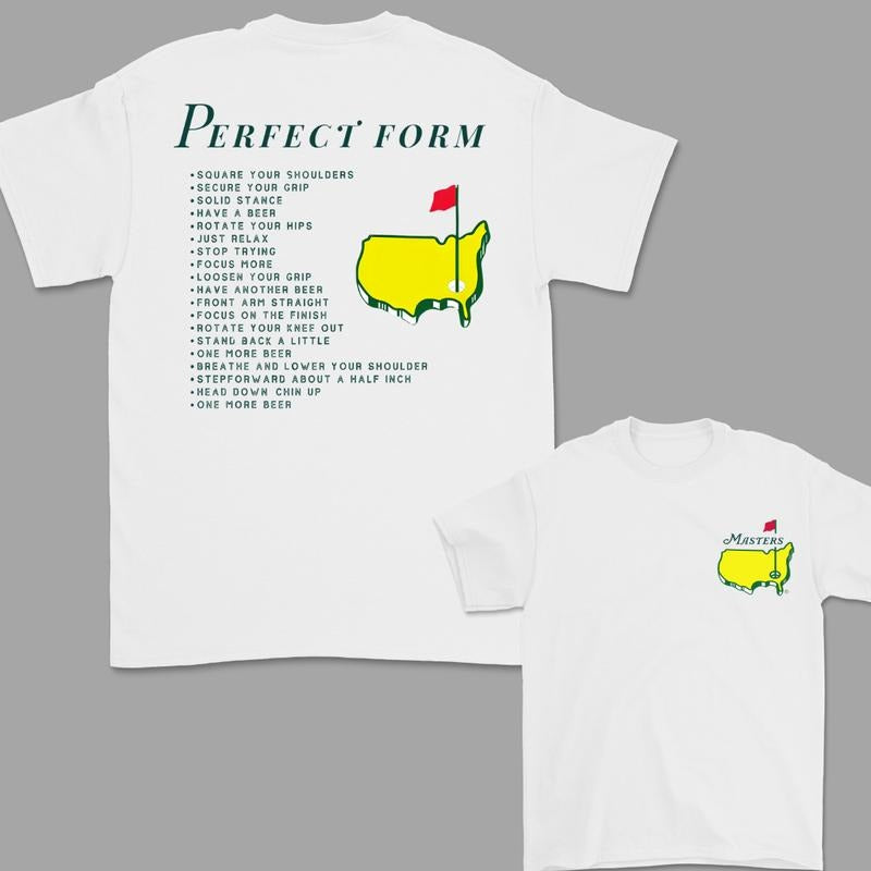 The Masters 2025 Tournament Shirt, Masters  2025 T-Shirt, Perfect Form Golf T-Shirt, The Masters Tournament Golf Shirt For Men, Gift For Men