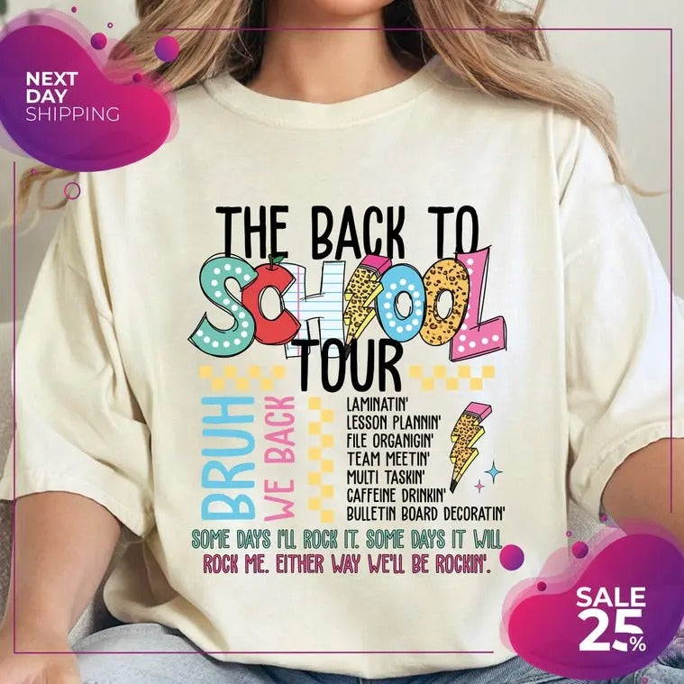 The back to school tour shirt | Bruh we back shirt | Back to school | back to school shirt | Teacher tee | Retro Teacher  T-shirt, sweater and Hoodie