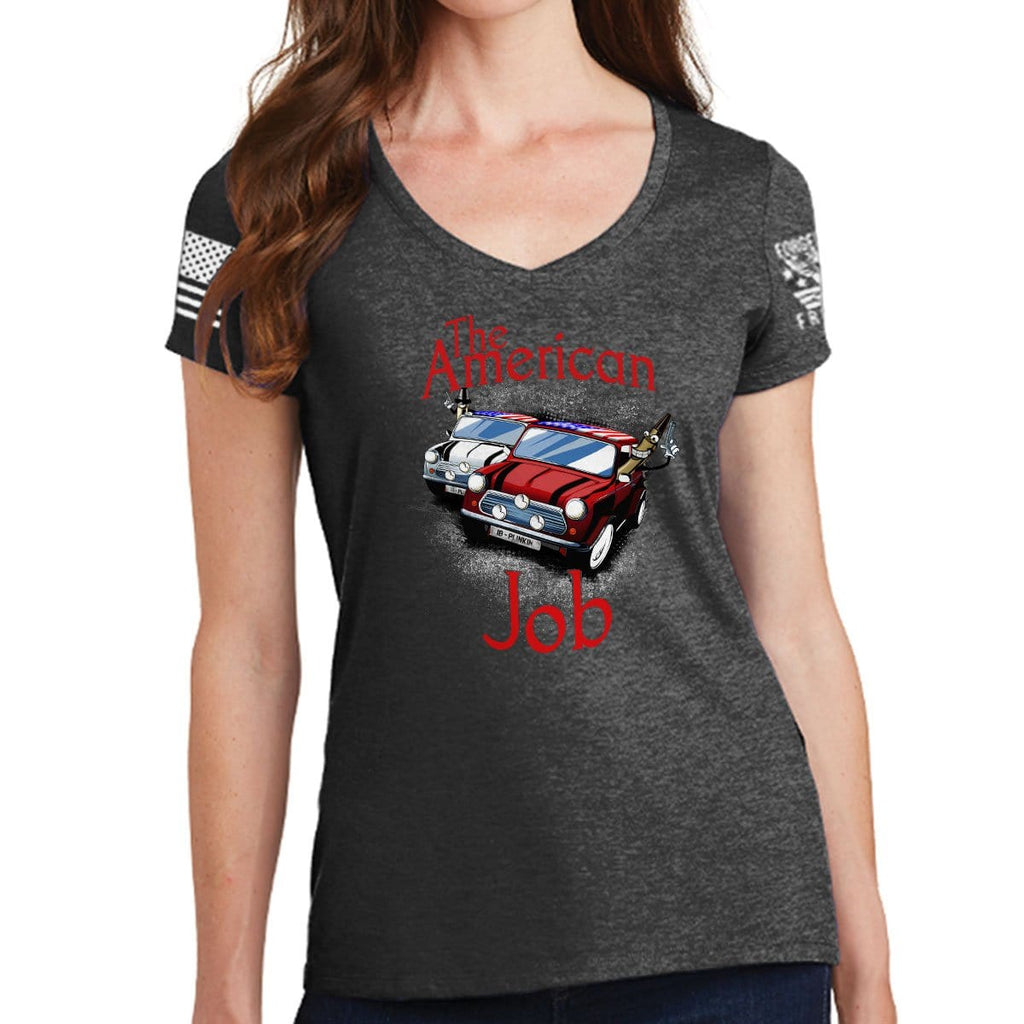 Ladies The American Job V-Neck T-shirt Style001