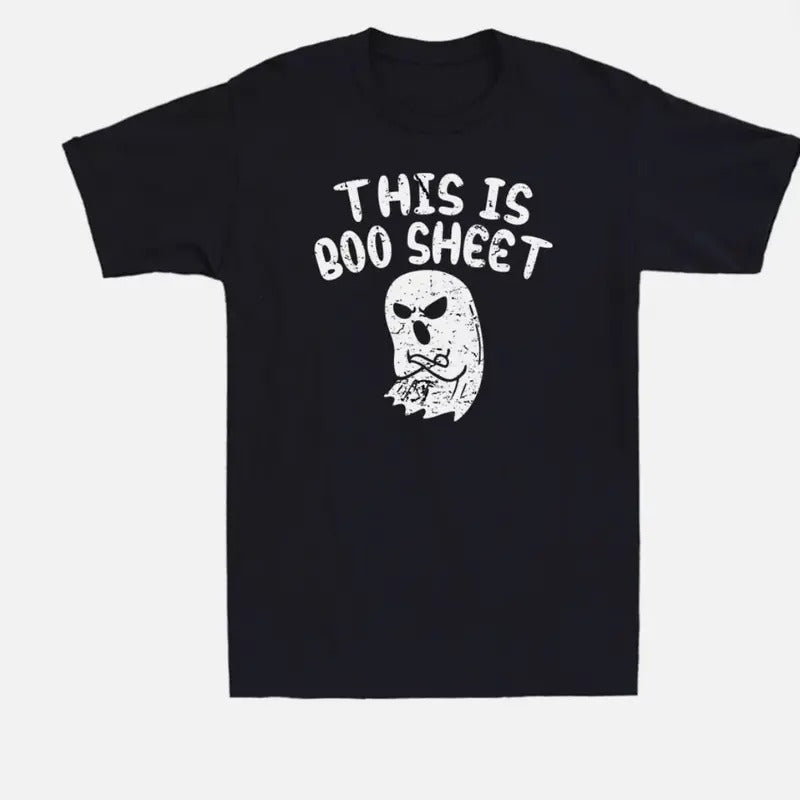 This Is Boo Sheet Ghost Pun Funny Halloween Costume Men's T-Shirt