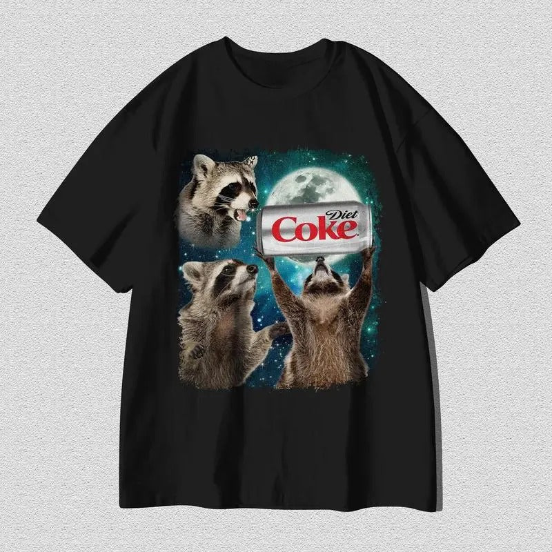 Three Raccoons Diet Coke Vintage Graphic T-shirts, Funny Meme Genz Dank Raccoons, Gifts For Men Women, Unisex Top, Sweatshirt, Hoodie, Comfort Colors