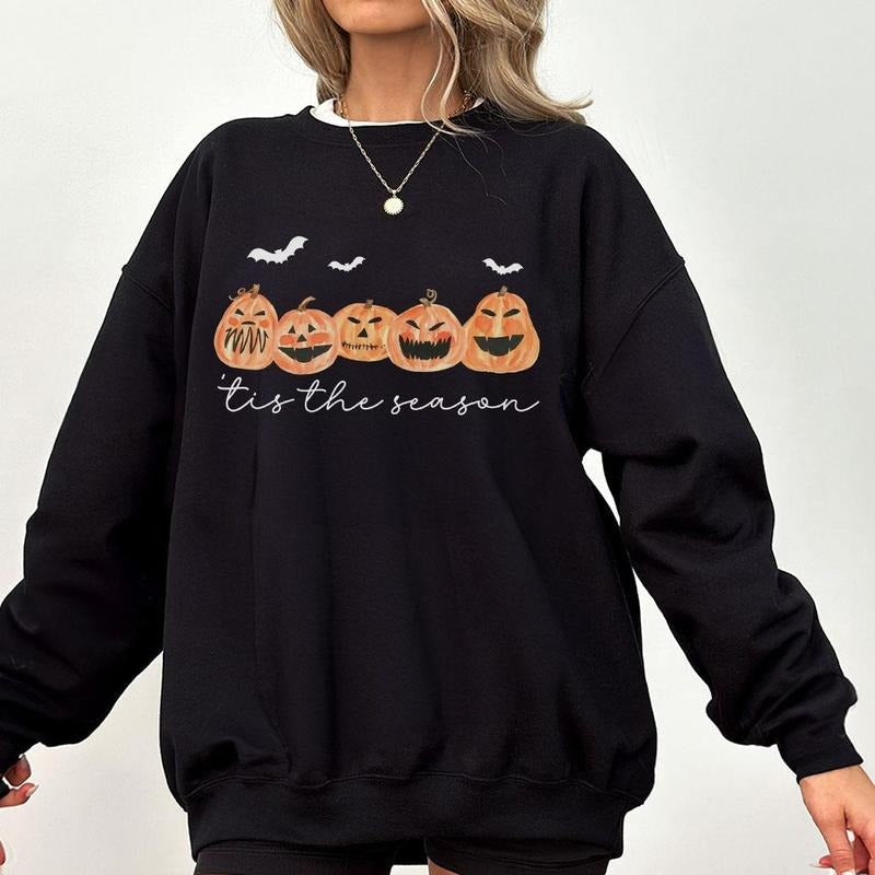 Tis The Season Halloween Shirt, Pumpkin Shirt, Pumpkin Patch,  Thanksgiving Tee, Cute Halloween Shirt, Funny Shirt for Women, Halloween Party Tee, Comfort Shirt for Mama, Thanksgiving Shirt, Autumn Tee for Mama, Fall Pumpkins TShirt, Women Top