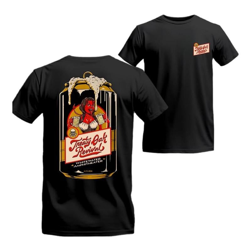 Treaty Oak Revival Tour In New Braunfels Classic T-Shirt Sweatshirt Hoodie Whitewater Amphitheater, 2 Siders Vintage Shirt, Trendy Streetwear Classic