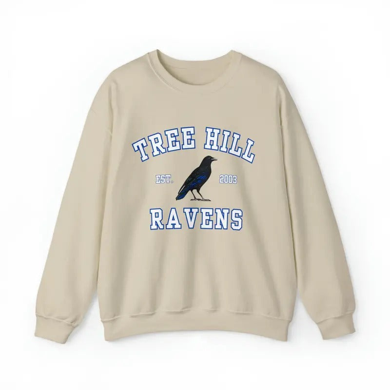 Tree Hill Ravens Graphic Sweatshirt, Tree Hill Sweatshirt, Tree Hill North Carolina Gifts