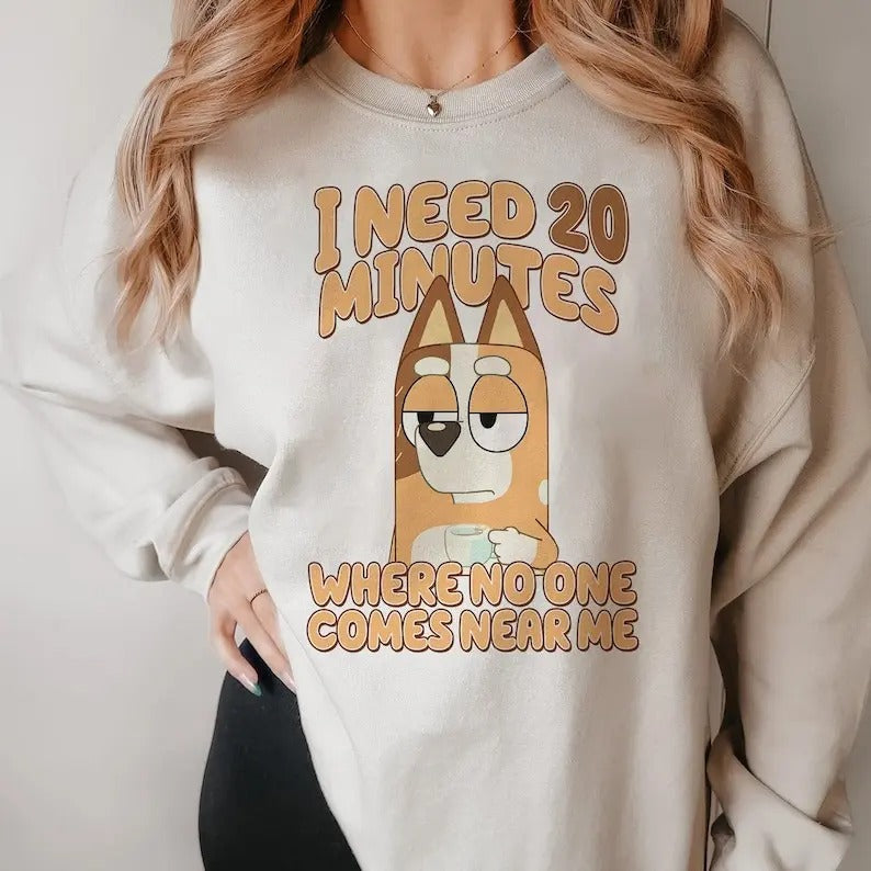 Trending Need 20 Minutes Shirt, Mom Shirt, Funny Cartoon Shirt, Funny Cartoon Tee, Cool Mums Club Sweatshirt