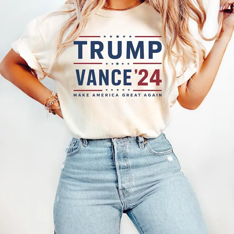 Trummp Vance 2024 TShirt, Trummp Shirt, Make America Great Again Shirt, Graphic Printed Unisex Classic Comfort Cotton TShirt in all sizes and colors for Men and Women, Gift For Her, Classic Cotton Shirt