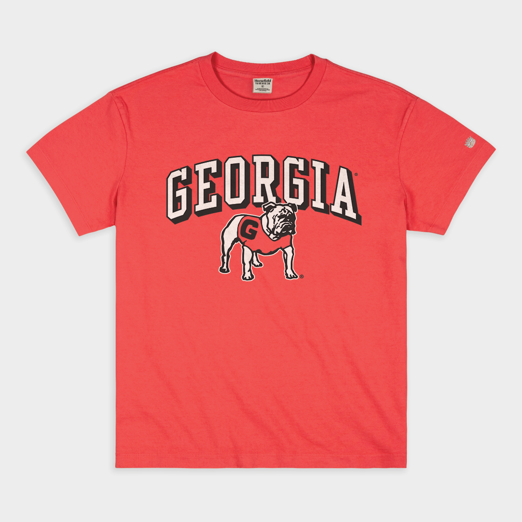 Georgia Bulldogs Throwback Vintage Heavyweight Tee Style001