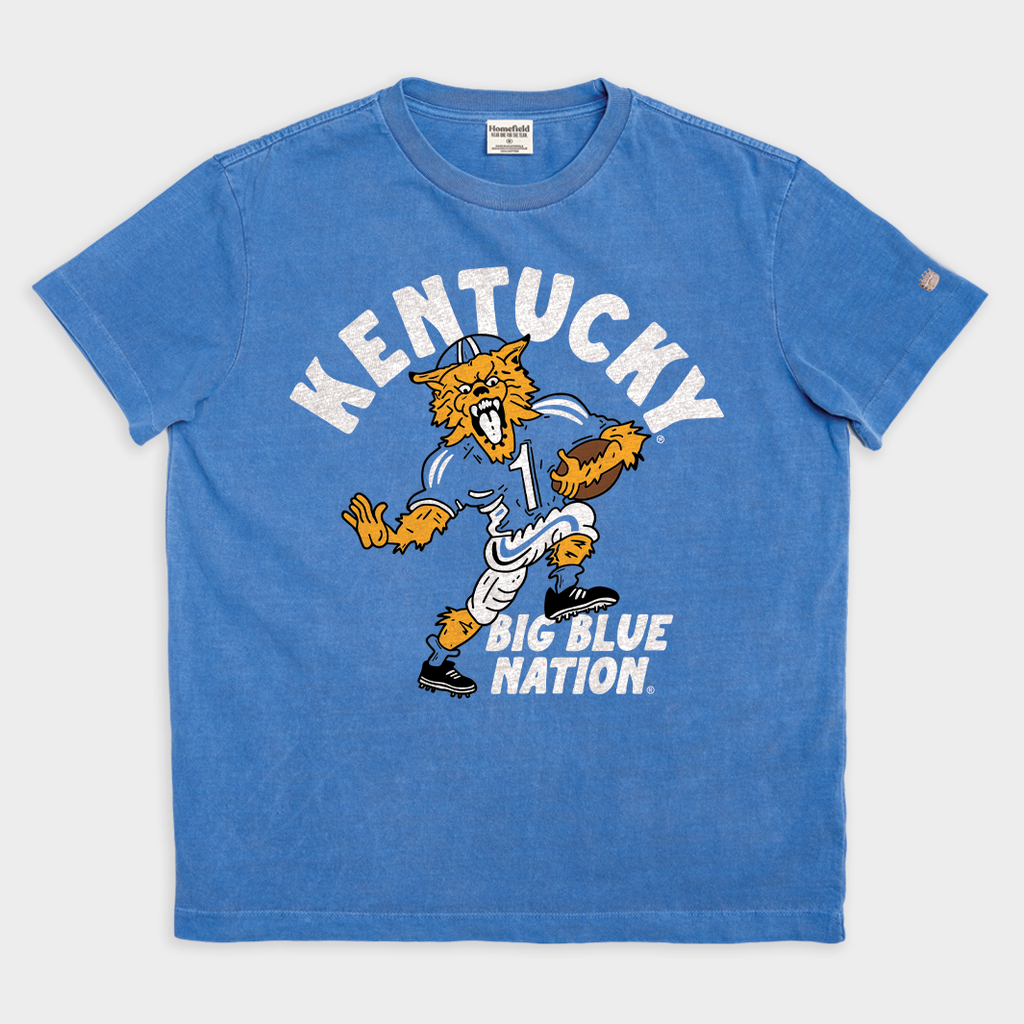 Kentucky Football Big Blue Nation Vintage Heavyweight Tee Style001