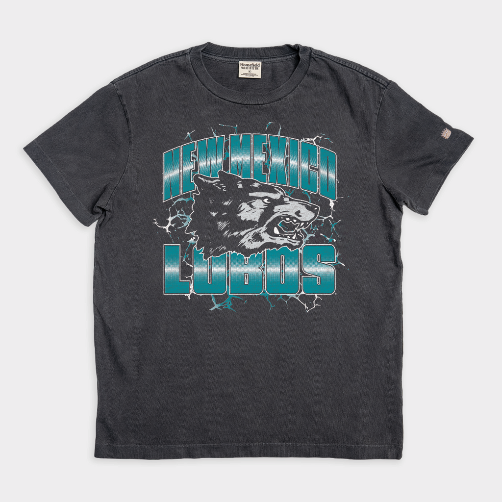 New Mexico Lobos Retro Logo Vintage Heavyweight Tee Style001