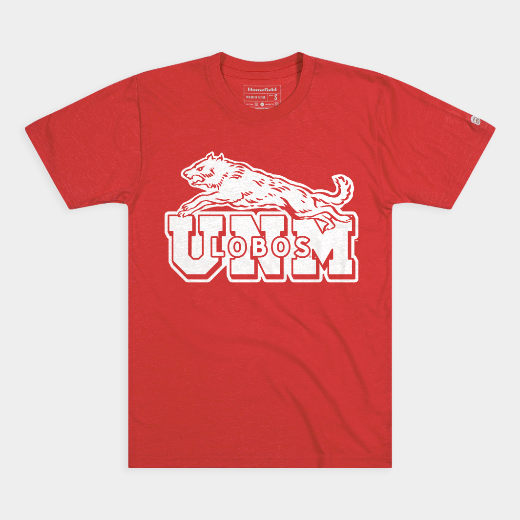 UNM Lobos Leaping Wolf Vintage Tee