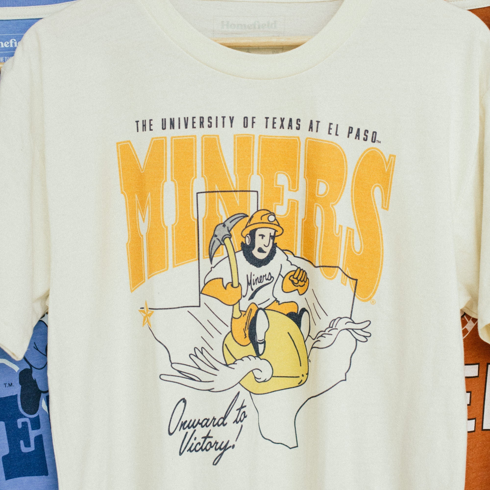 UTEP Football Vintage Flying Paydirt Pete Tee Style001