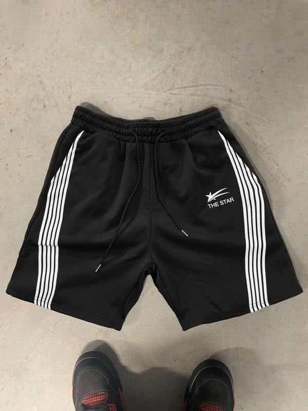 Unisex Letter Graphic Track Shorts, Regular Fit Casual Street Comfy Breathable Shorts for Summer, Unisex Bottoms for Daily Wear