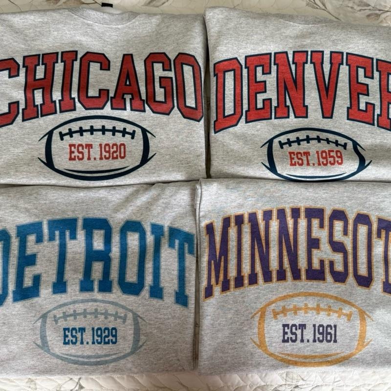 Varsity Football Sweatshirt Established Year Sweatshirt Comfy Graphic Sweatshirt