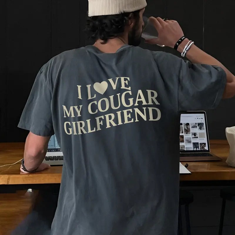 Victoria Maxwell, I Love My Cougar Girlfriend Shirt, BF Gift, Funny Gift for Him, Boyfriend Gift, I Love My Girlfriend Tee, I Heart My Cougar Shirt, Valentines Gift, Gift for boyfriendstyle{n002}2