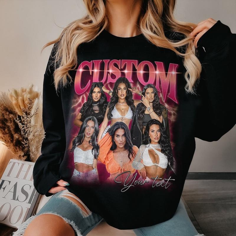 Vintage Bootleg Rap Shirt, CUSTOM 90s Vintage Bootleg Sweatshirt, Custom Your Own Bootleg Shirt, Custom Photo Shirt, Valentine Gift For Him, Funny Valentine Shirt